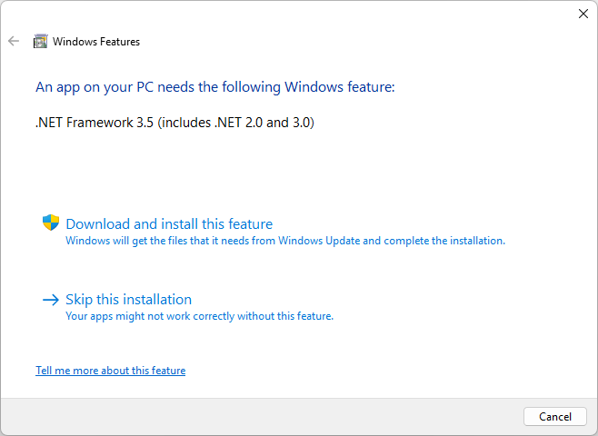 Instalar .NET Framework 3.5 via DVD do Windows 7 (offline)