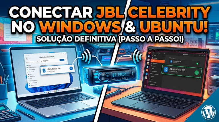 Como conectar o rádio JBL Celebrity 100 no Windows e Ubuntu